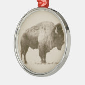 Plains Bison Metalen Ornament (Links)