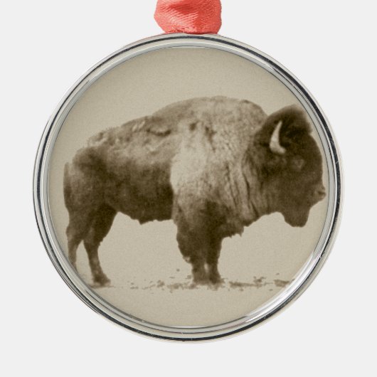Plains Bison Metalen Ornament (Voorkant)