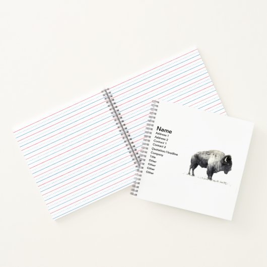 Plains Bison Notitieboek (Binnen)