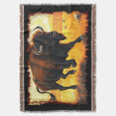 Plains Buffalo - Hardlopen Amerikaanse Buffalo kun Deken (Voorkant Verticaal)