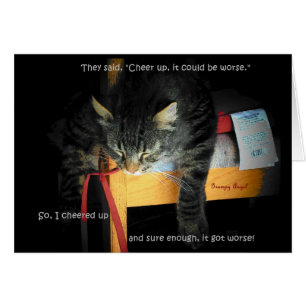 Plaisanteries de chats - Kitty déprimé