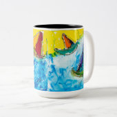 Plaisir à voile café Mug (Devant droit)