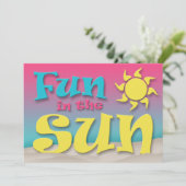 Plaisir au soleil - Plage fêtes Invitations (Debout devant)