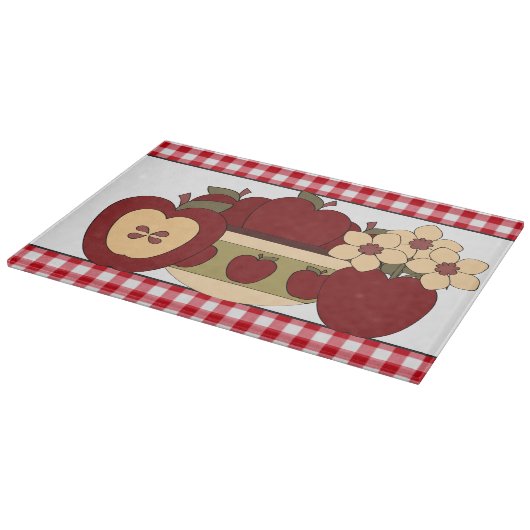 Plaisir avec la planche à découper en verre Pommes (Coin)