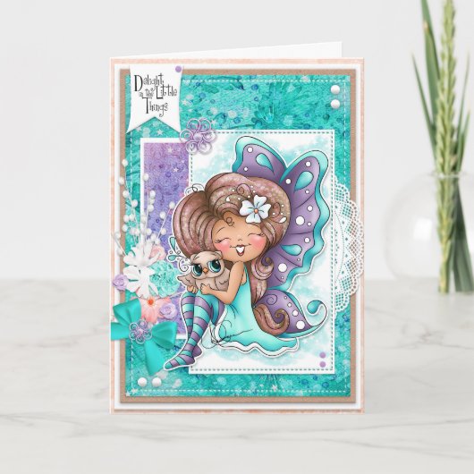 Plaisir dans les petites choses carte de voeux (Devant)