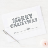 PLAISIR, JOYEUX NOËL ÉTIQUETTE CADEAU DE VACANCES  (Enveloppe)