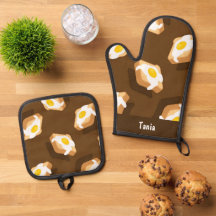Plak brood met eierpatroon
