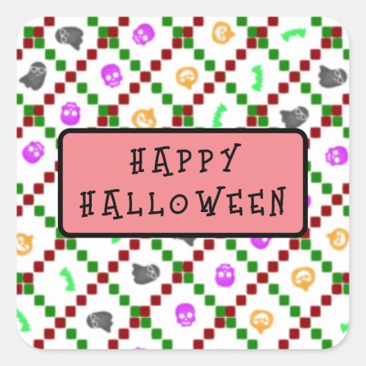 Plak dit overal! vierkante sticker (Voorkant)