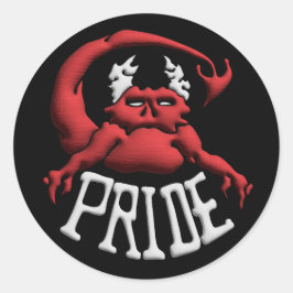 Plak het op je Zonde Pride Duivel Ronde Sticker