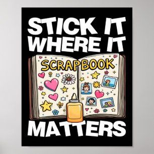 Plak het waar het Sticker is Poster
