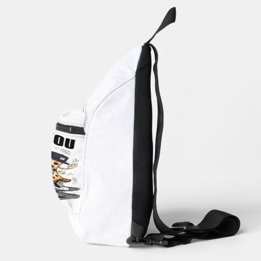 Plak om je grappige Pizza te ontmoeten Sling Bag (Rechts)
