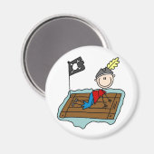 Plak Pirate op vlotmagneet Magneet (Voorkant / Achterkant)