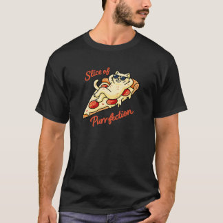 Plak Purrfectie Kat Pizza T-shirt