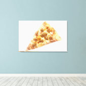 Plak van Pizza Canvas Afdruk (Insitu (Houten vloer))