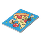 Plak van Pizza met Toppings Notitieblok (Gedraaid)