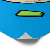 Plak van Pizza met Toppings Poster (Hoek)