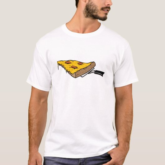 Plak van Pizza T-shirt (Voorkant)
