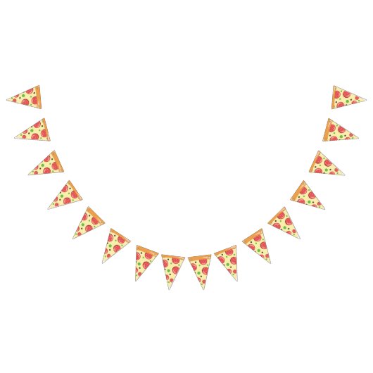 Plak van Pizza Vlaggetjes (Alle)