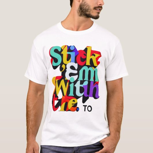 Plak ze met de "Multi-Color" T-shirt (Voorkant)