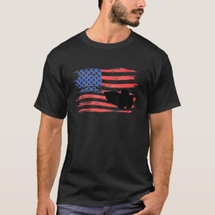 Plakat Vechters Amerikaanse Vlag Betta Vis Korte S T-shirt