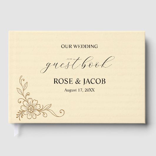 plakboek stijl bruiloft gastenboek (Voorkant)