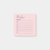 plakbriefje voor maaltijdplanner post-it® notes (Voorkant)