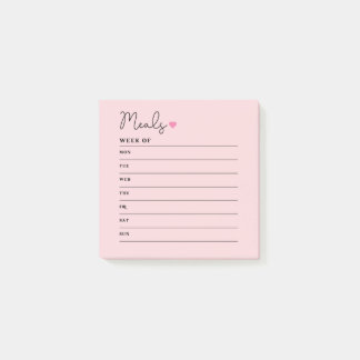 plakbriefje voor maaltijdplanner post-it® notes