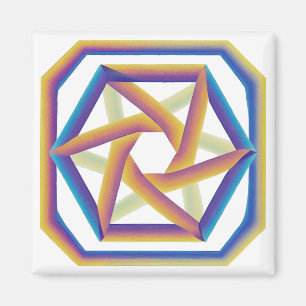 Plake 64 en de Hexagrams kleine magneet