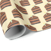 plakje chocoladetaart cadeaupapier (Rol Hoek)