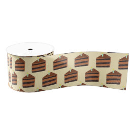 plakje chocoladetaart grosgrain lint