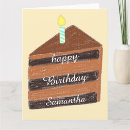 plakje chocoladetaart kaart