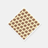 plakje chocoladetaart servet (Hoek)