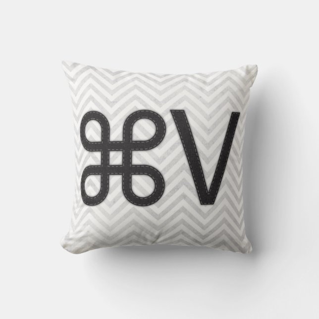 Plakken Apple V Mac Pillow Kussen (Voorkant)