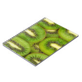 plakken van verse en rijpe kiwi's in rowbruin,c notitieboek (Linkerzijde)