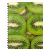 plakken van verse en rijpe kiwi's in rowbruin,c notitieboek (Voorkant)