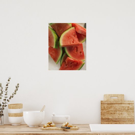 Plakken van watermeloenen poster (Keuken)