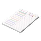 Plakkleurentoetsenbord Dagelijks schema Notitieblok (Gedraaid)
