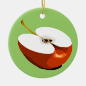 Plakversiering voor appel keramisch ornament (Voorkant)