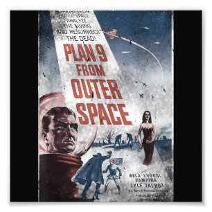 PLAN 9 VAN DE  Film van de Film van de BUITENRUIMT Foto Afdruk