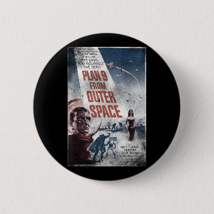 PLAN 9 VAN DE Film van de Film van de BUITENRUIMT Ronde Button 5,7 Cm