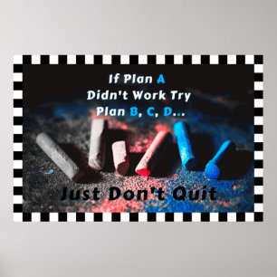 "Plan A" Positief Poster voor wandkunst