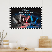 "Plan A" Poster positif d'art mural (Cuisine)