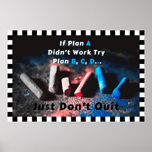 "Plan A" Poster positif d'art mural (Devant)