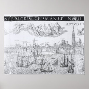 Plan Antwerpen 1549 Poster