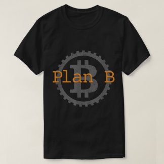 Plan B Bitcoin Versnellingsbak Ontwerp T-shirt