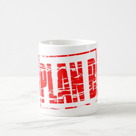 “Plan B” stempel effect Koffiemok (Center)