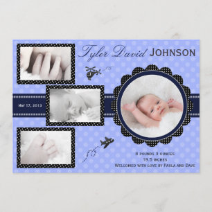 Plan Baby Boy Photo Faire-part de naissance
