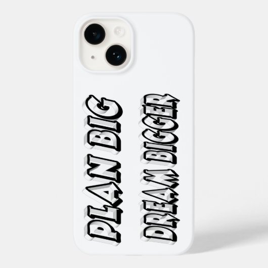 Plan Big Dream Grotere Motivatie offerte Case-Mate iPhone Case (Achterkant)