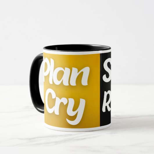 Plan Cry Study Repeat College Mug (Devant gauche)