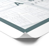 Plan d'Amsterdam Impression 8 COULEURS DISPONIBLES (Coin)